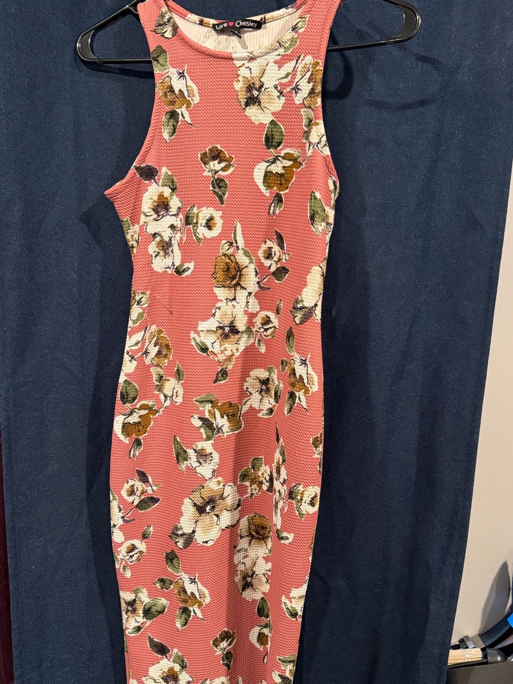 Chesley Rose-Pink Floral Sleeveless Midi Dress